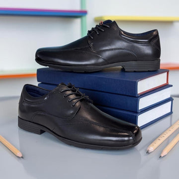 Senior Boys Teds Preston Black School Shoes - Black