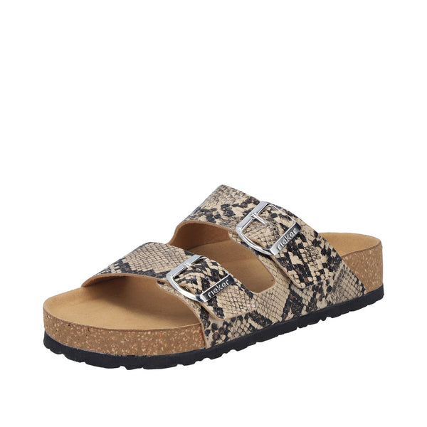 Womens Rieker V6391 Sandals - Beige Combi