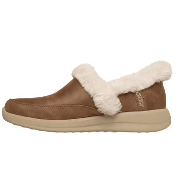 Womens Skechers Cosy Escape Slip-ins Slippers - Chestnut