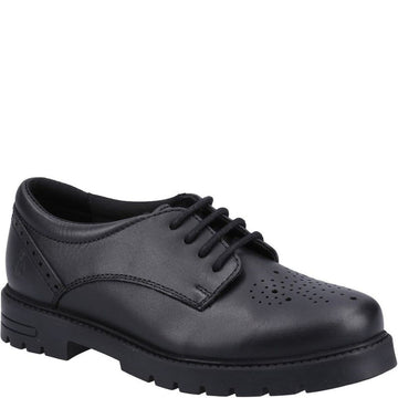 Girls Hush Puppies Jayne Senior School Shoes - Black