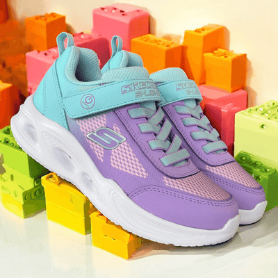 Skechers Girls Sola Glow Light Up Trainers - Turquoise