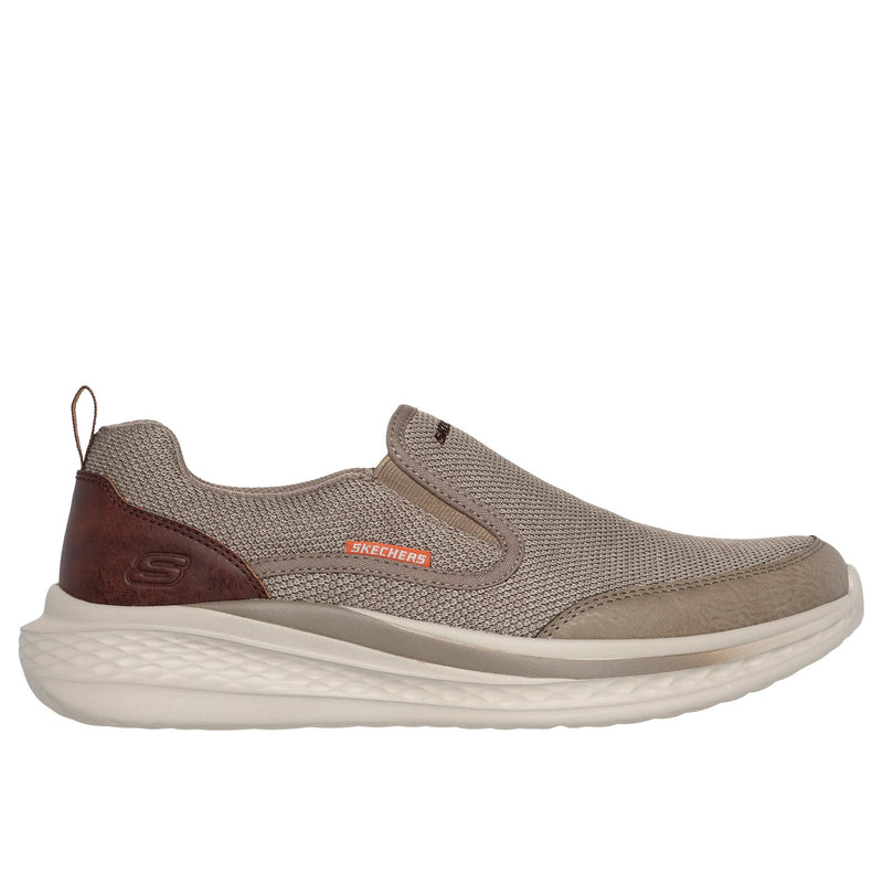 Mens Skechers 210808 Taupe Beige Brown Slip In Slade Shoe Millars mens-skechers-210808-taupe-beige-brown-slip-in-slade-shoe-millars