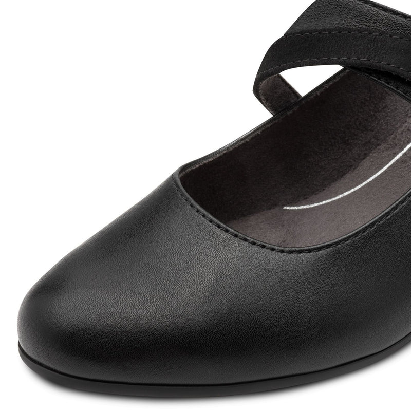 Womens Jana 24465 Black Block Heels - Black