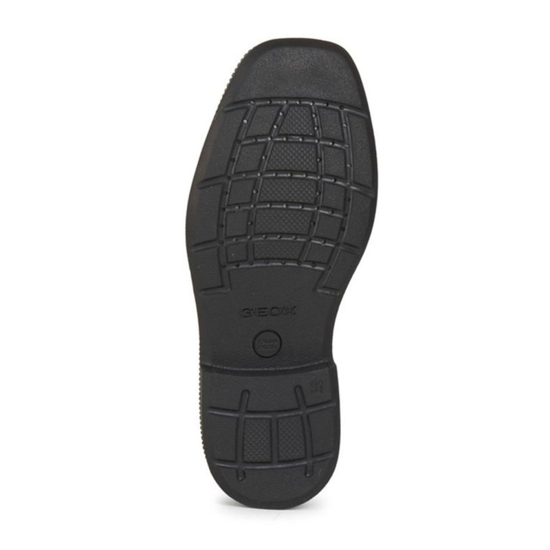 Junior Boys Geox Federico Black School Shoes - Black