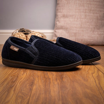 Mens Lazy Dogz Ryan Slippers - Navy