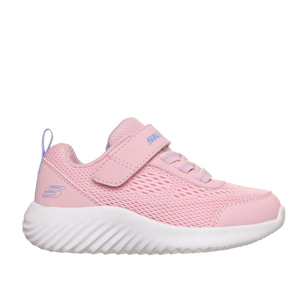 Girls Skechers 303622N Light Pink & White Bounder Trainer - Junior - Light Pink