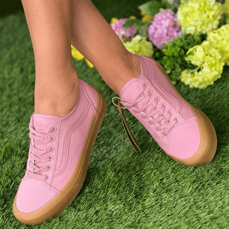 Womens Vans Eco Theory Old Skool Trainers - Pink