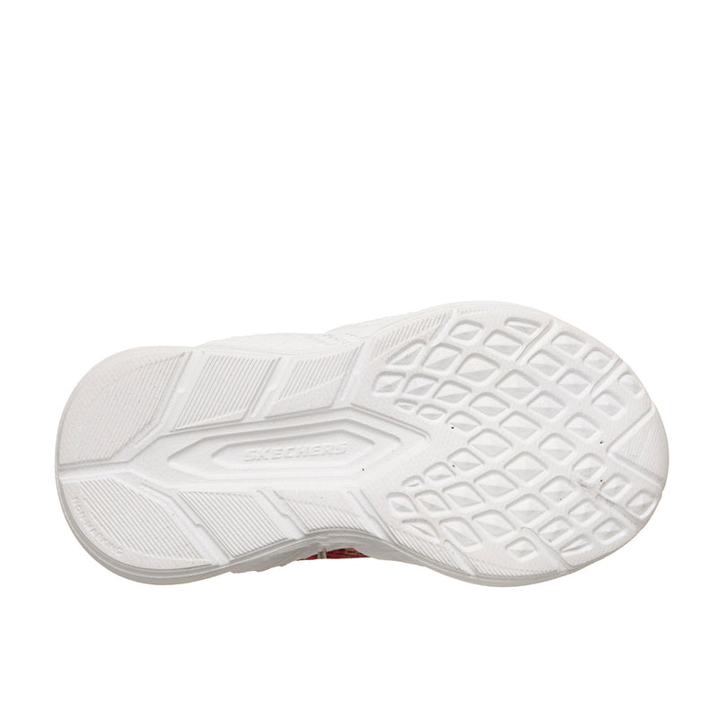 Boys Skechers 401490N Red & Black Trainer with White Meteor-Lights 2.0 Sole - Infant - Red