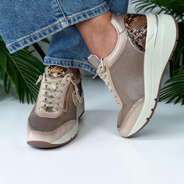 Womens Carmela 164228 Trainers - Beige