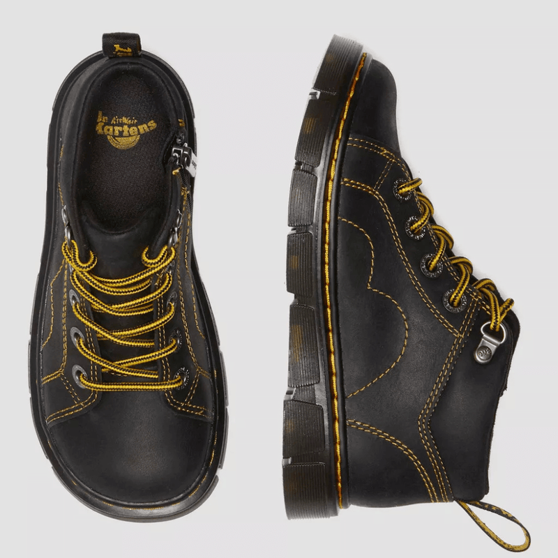 Dr Martens Junior Raffe Church Lace Up Boots - Black