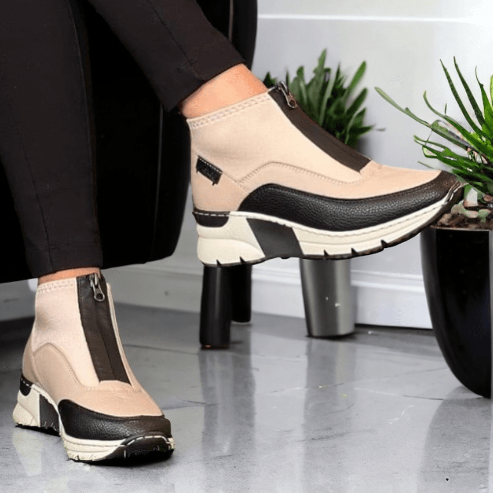 Womens Rieker N6352 Zip Front Shoe Boots