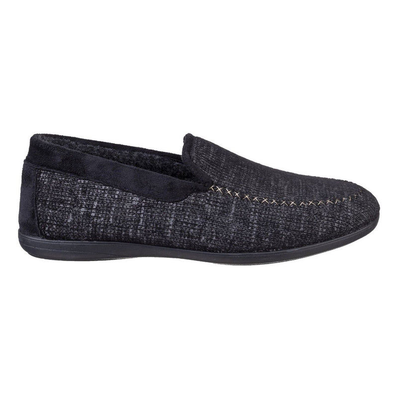 Mens Cotswold Stanley Slippers - Black