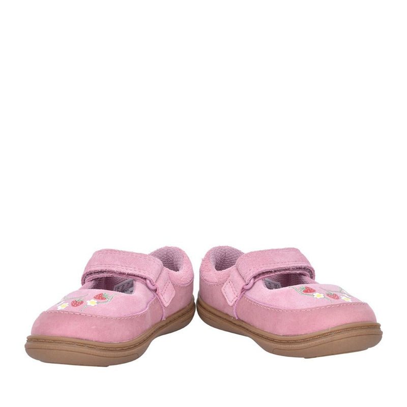 Girls Clarks Flash Berry Dusty Pink Mary Jane First Walker Shoes - Dusty Pink