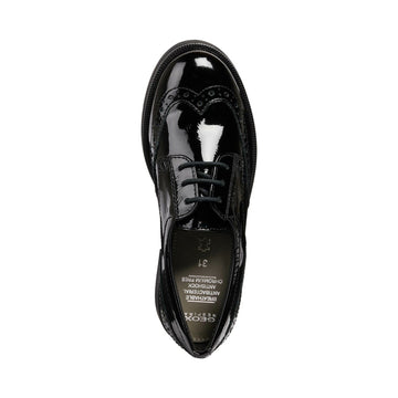 Junior Girls Geox Agata Black Patent School Shoes - Black Patent