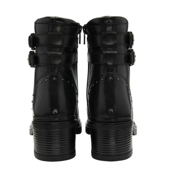 Womens Lotus Parton Laced Ankle Boots - Black