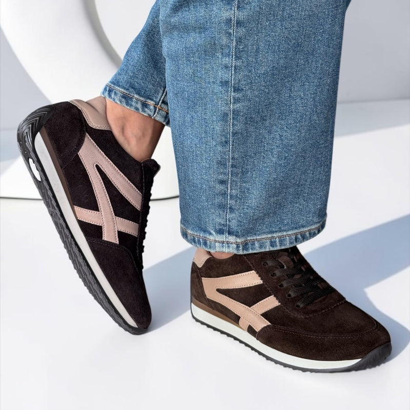 Womens Gabor 6032 Trainers - Dark Brown
