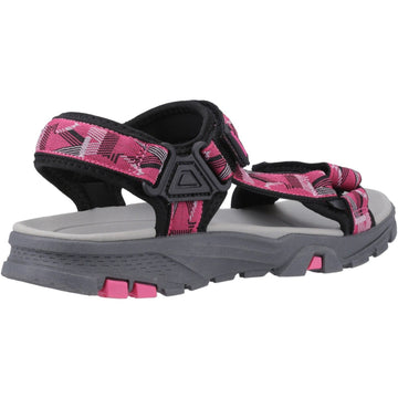 Womens Cotswold Stanton Sandals - Black and Fuchsia