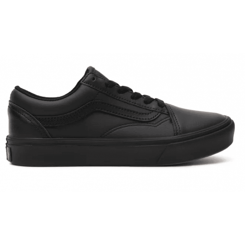Vans Kids Comfycush Old Skool Black Lace Trainer - Black
