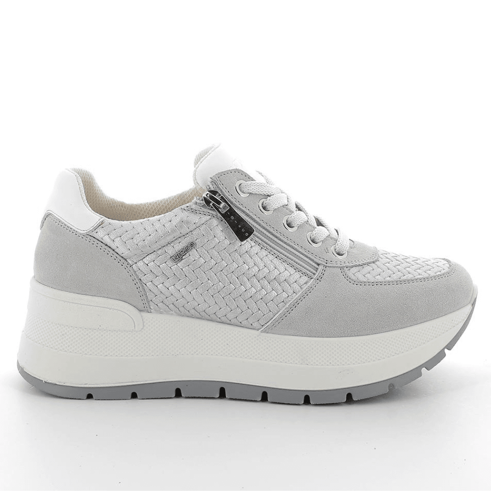 Womens Igi & Co 7661700 Woven Side Zip Wedge Trainers