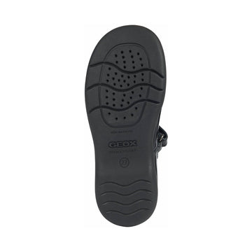 Infant Girls Geox Naimara Black Patent School Shoes - Black Patent