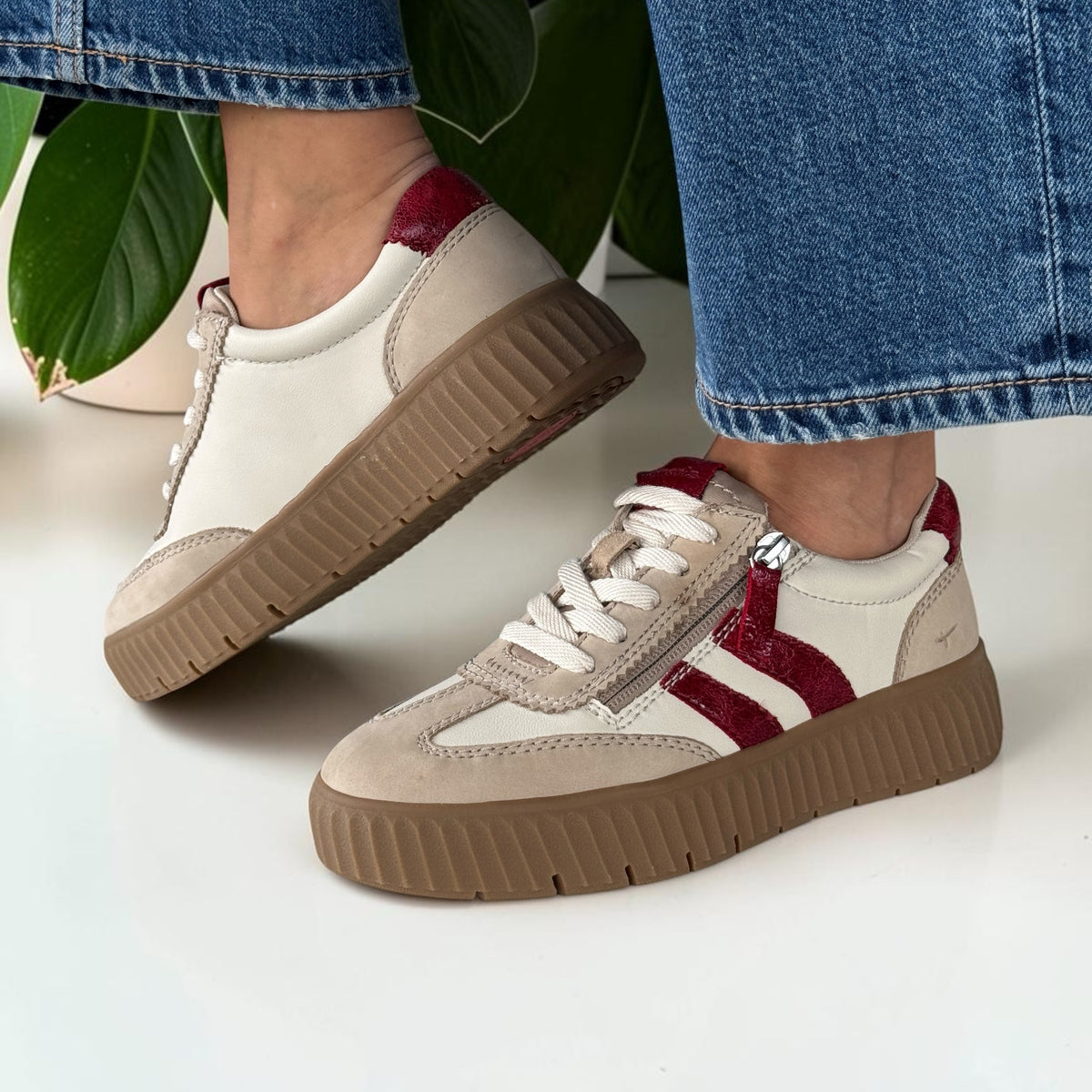 Womens Tamaris Comfort 83729 Side Zip Trainers