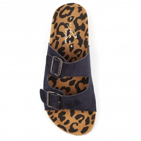 Womens Lunar JLC005 Pecan Sandals - Navy