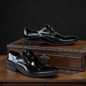 Mens Escape Velvit Elvis Formal Lace-up Shoe - Schwarz
