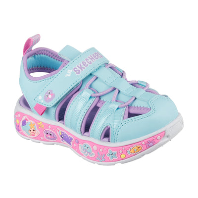Girls Skechers 303162N Play Scene Splash Sandals - Infant - Turquoise