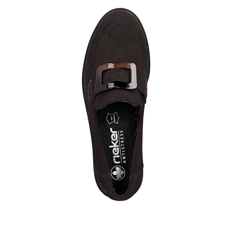 Womens Rieker 45553 Nougat Loafers - Nougat