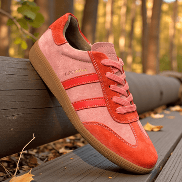 Womens Drilleys Sixty Four Gumsole Trainers - Coral Reef