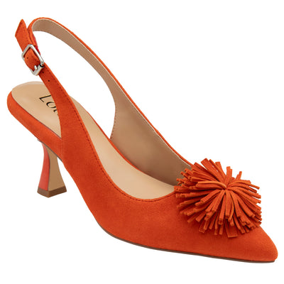 Womens Lotus ULS620 Caterina Slingback Court Delfina Shoes - Orange