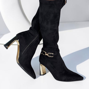 Womens Kate Appleby Comberton Long Boots - Schwarz Suede