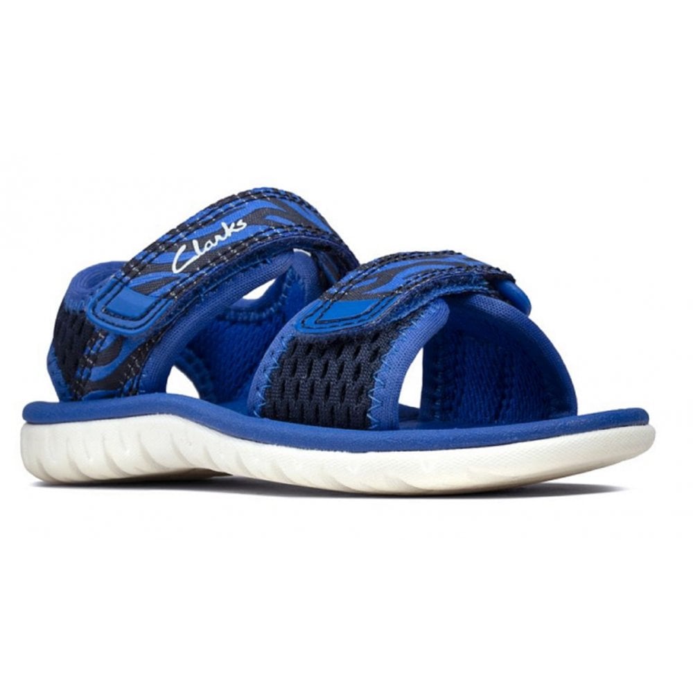 Junior Clarks Boys Surfing Tide Navy Sandals