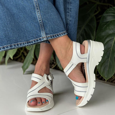 Womens Hispanitas HV264570 Bolero Wedge Sandals - Panna