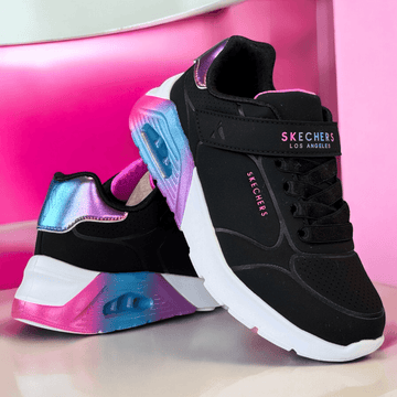 Girls Skechers Uno Lite 2.0 Vivid Trainers - Black Multi