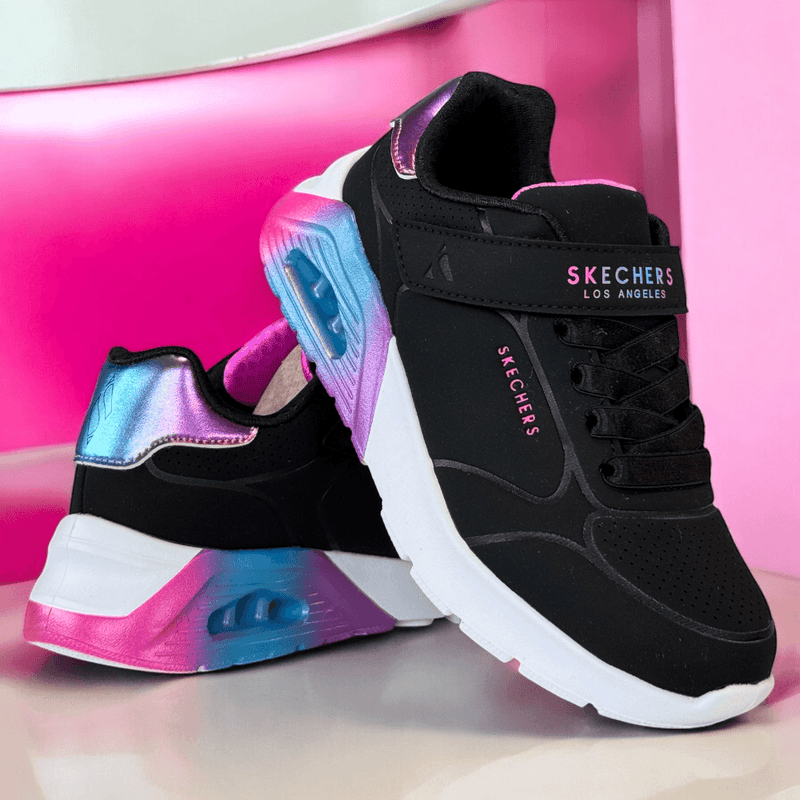 Girls Skechers Uno Lite 2.0 Vivid Trainers - Black Multi