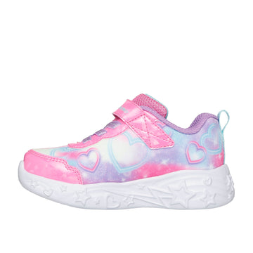 Girls Skechers 303064N Rainbow Hearts Unicorn Charmer Trainer - Infant - Pink