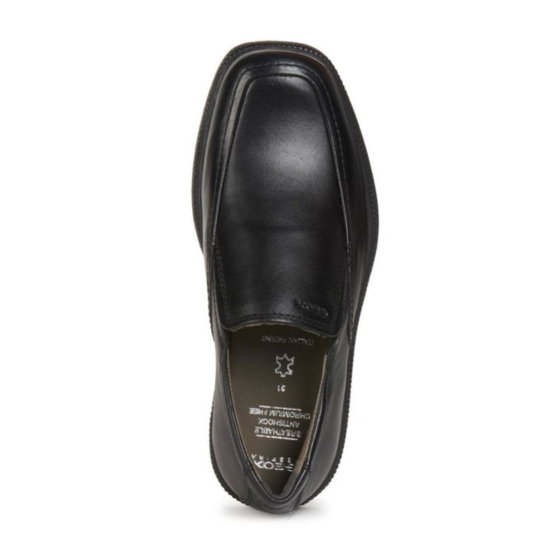 Junior Boys Geox Federico Black School Shoes - Black