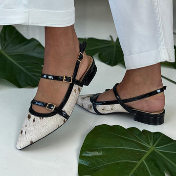 Womens Una Healy Watermelon Slingback Flat - Dalmation