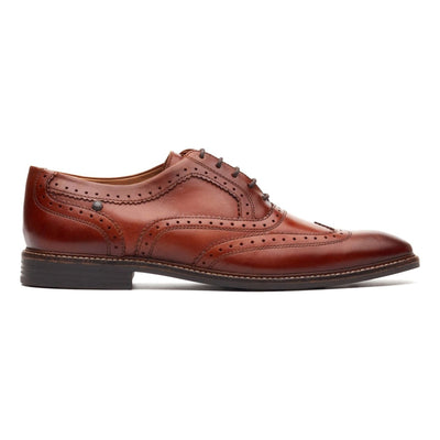Mens Base London Clarence Burnt Tan Brogues - Burnt Tan