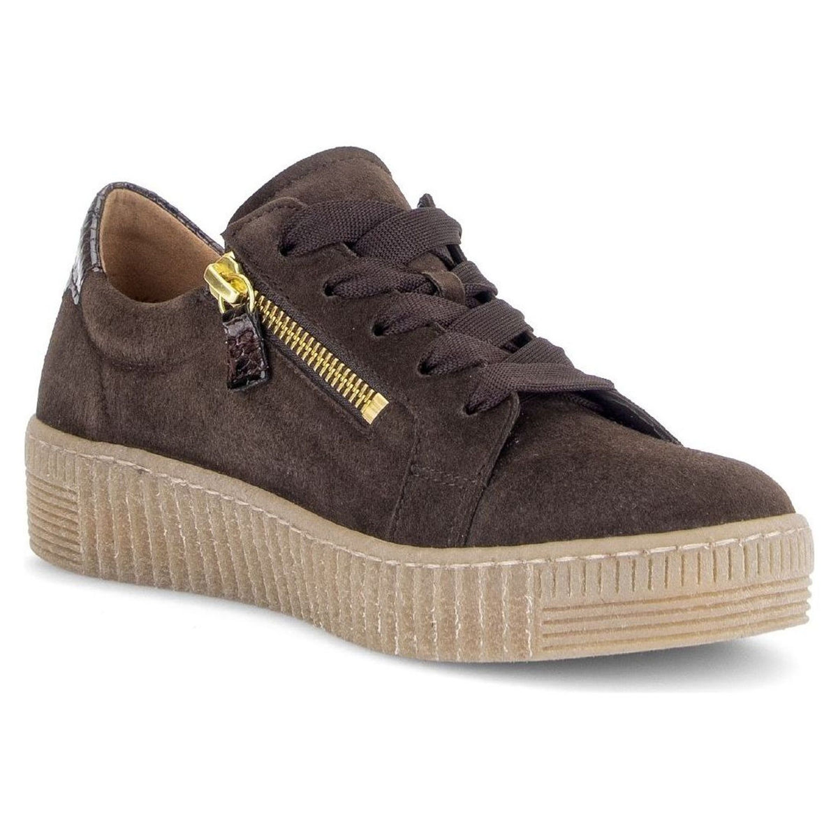 Womens Gabor 6010 Suede Platform Trainers