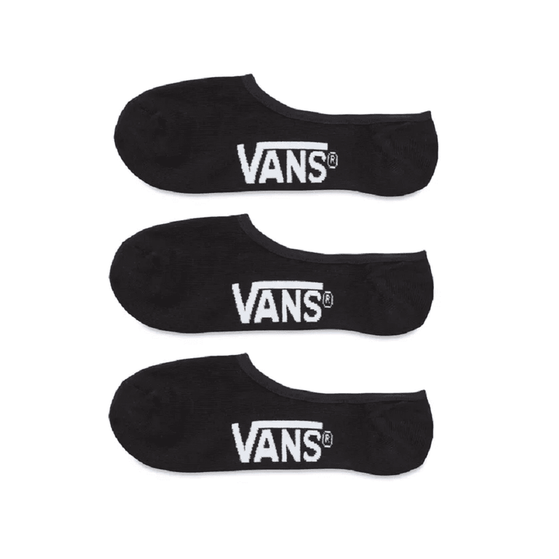 Vans Mens Classic Super No Show Socks (3 Pairs) - Black