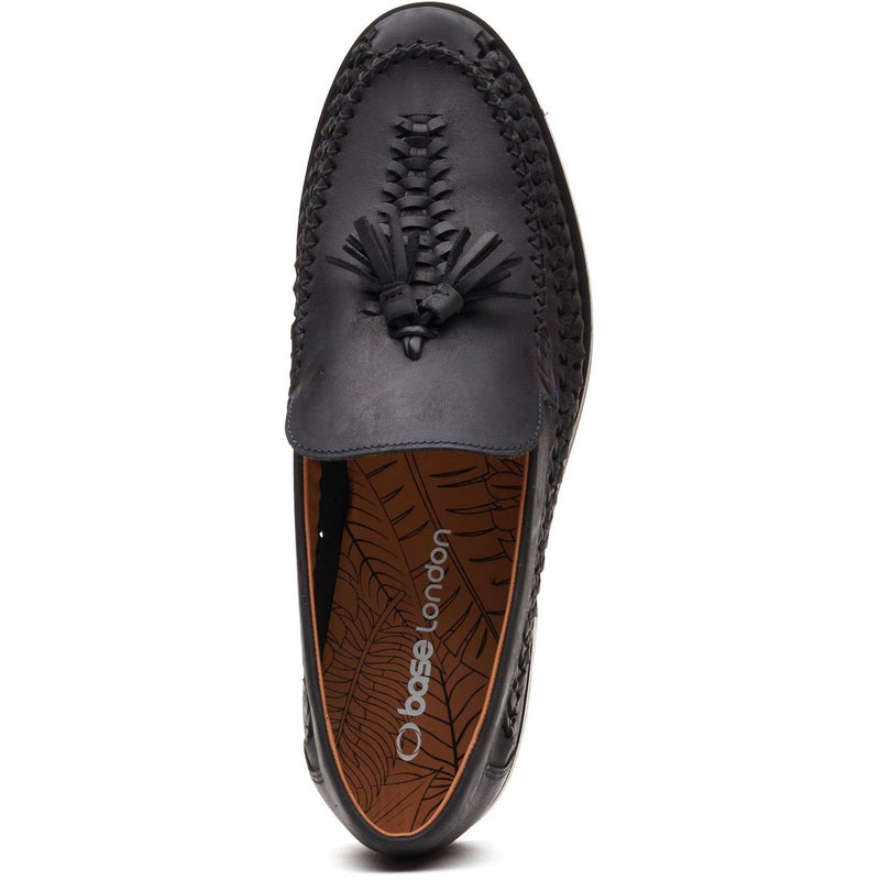 Mens Base London Bracken Navy Loafers - Navy