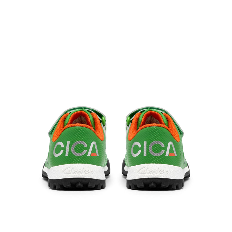 Boys Clarks CICA Goal Kid Football Shoes - Green