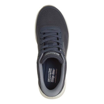 Womens Skechers 117744 Bobs Sport Squad 4 - Essential Look Waterproof Slip-Ins Trainers - Dark Navy