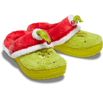 Womens Crocs The Grinch Classic Lined Clogs - Green