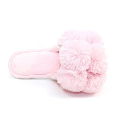 Womens Lunar Octavia Pom Pom Slipper - Pink