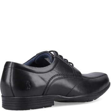 Junior Boys Hush Puppies Argylls Black School Shoes - Black