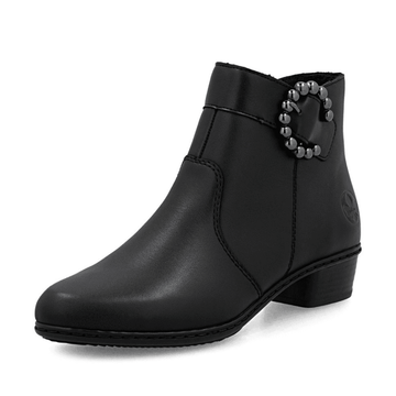 Womens Rieker Y0797 Buckle Ankle Boots - Black