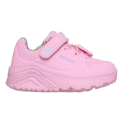 Toddler Girls Skechers Uno Lite - Bear Spirit Pink Trainers - Pink